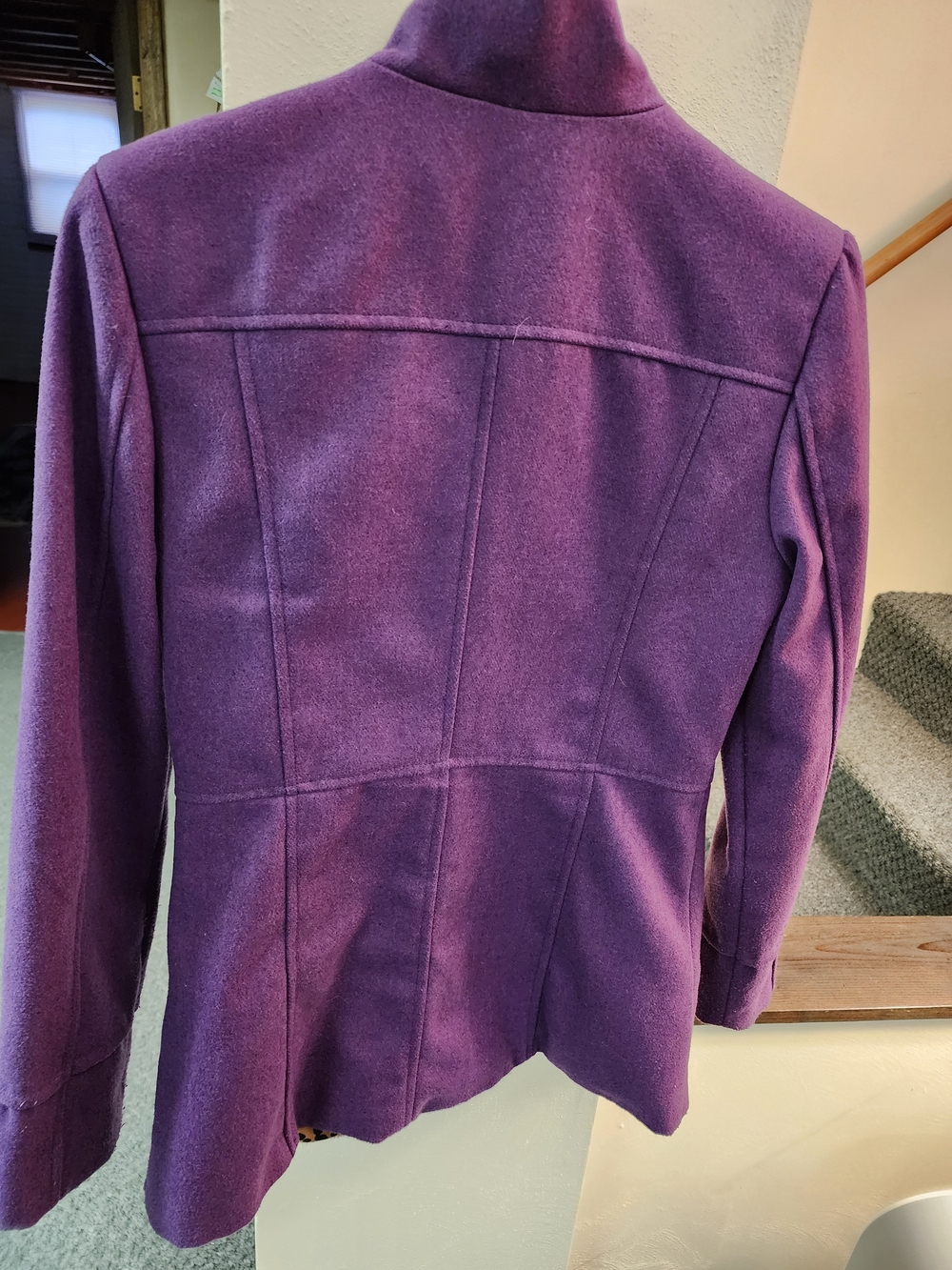 Rampage Purple Animal Print Sz S  Women's Tailored Coat Jacket